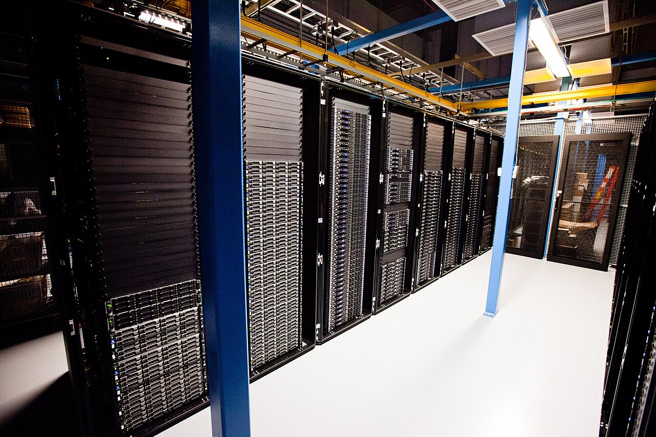 Server racks in a data center